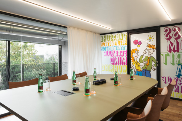 Schani's Boardroom with enough space for up to 8 people